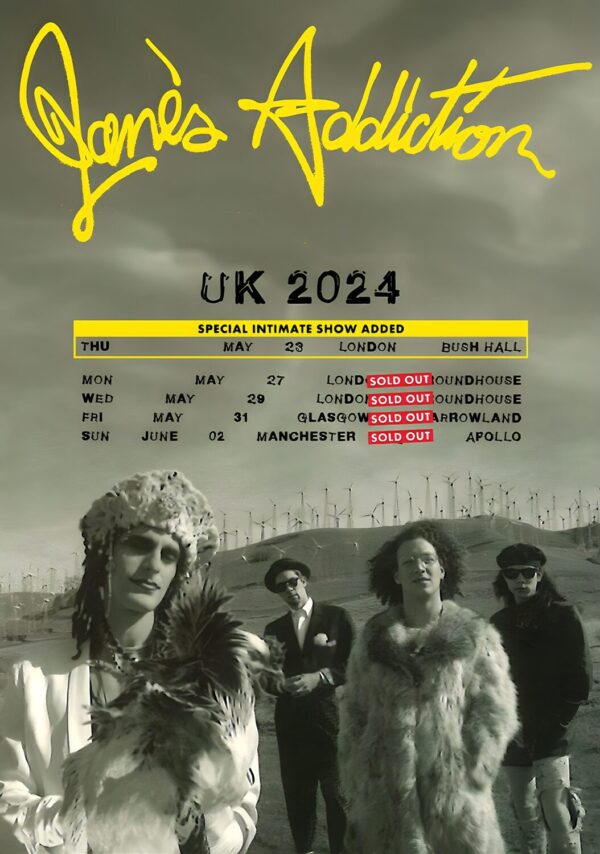 JANES ADDICTION Reunion UK Tour 2024 Poster