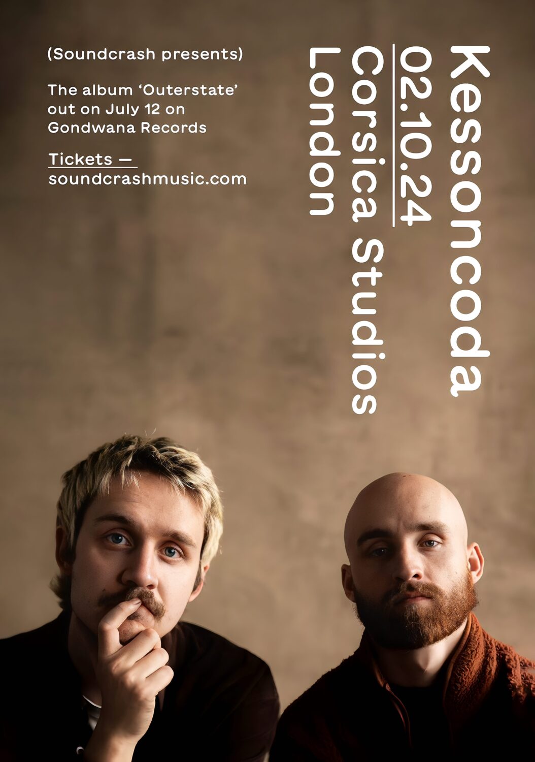 KESSONCODA Outerstate 2024 UK Tour: LONDON Corsica Studios Poster