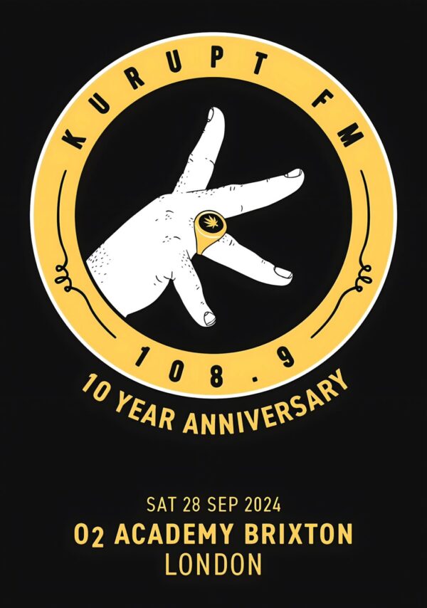 KURUPT FM 108.9 10th Anniversary: LONDON O2 Brixton Academy 2024 Poster