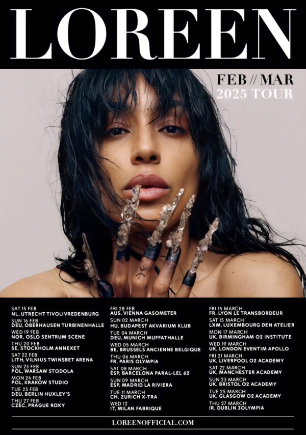 LOREEN (singer) Forever 2025 UK & Europe Tour Poster