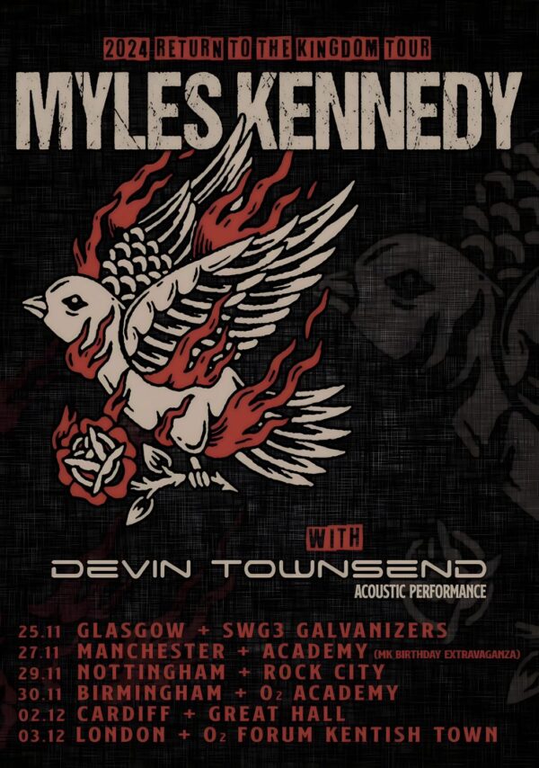 MYLES KENNEDY Return Of The Kingdom 2024 UK Tour Poster