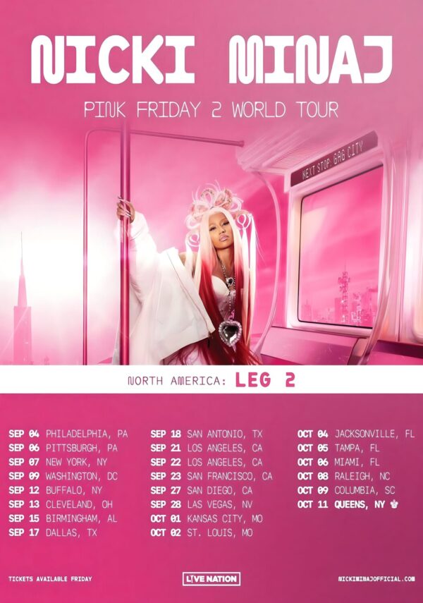 NICKI MINAJ Pink Friday 2 - Leg 2 North America Tour Poster