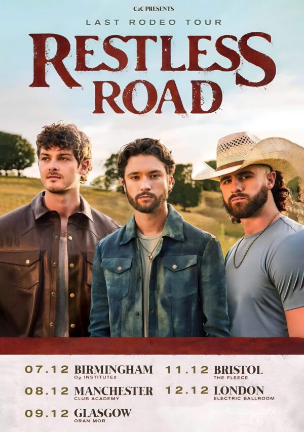 RESTLESS ROAD (band) Last Rodeo 2024 UK Tour Poster
