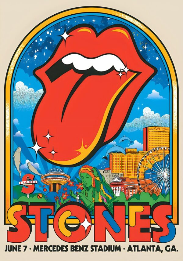 ROLLING STONES 2024 North America Tour: ATLANTA Poster