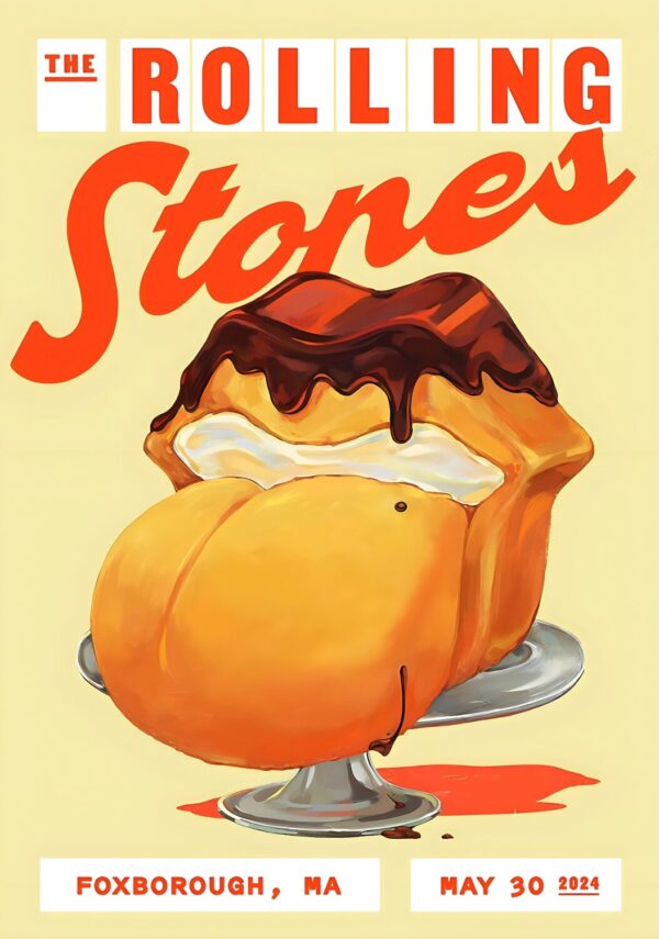 ROLLING STONES 2024 Tour FOXBOROUGH Poster