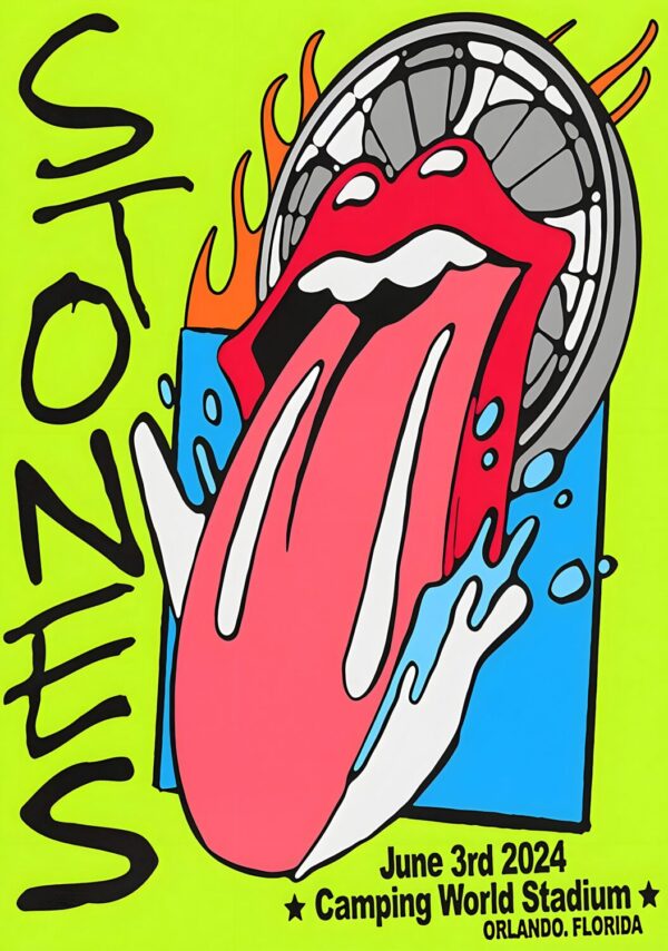 ROLLING STONES 2024 North America Tour ORLANDO Poster