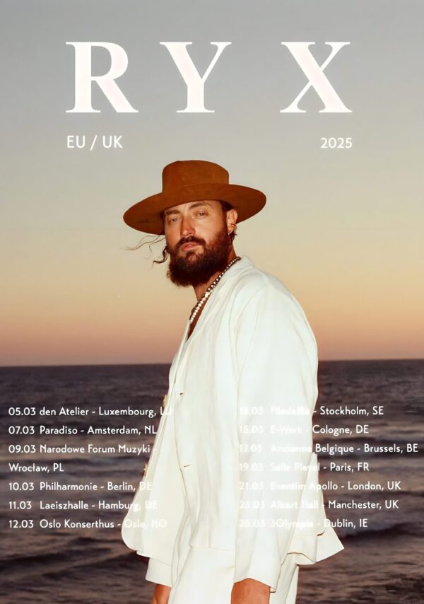 RY X All I See Is You 2025 UK & Europe Tour Poster