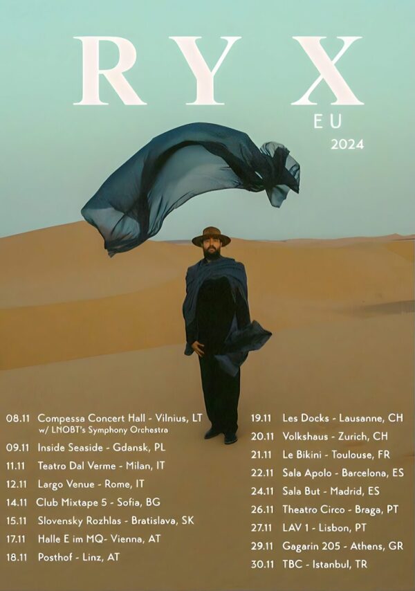 RY X All I See Is You 2024 Europe Tour Poster Print