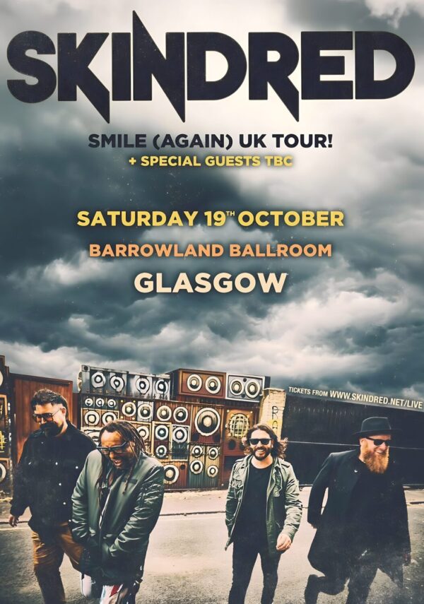SKINDRED Smile (Again) 2024 UK Tour: GLASGOW Poster