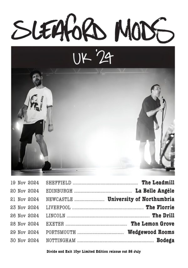 SLEAFORD MODS 2024 UK Tour Poster