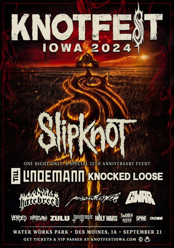 SLIPKNOT Knotfest IOWA 2024 Tour Poster