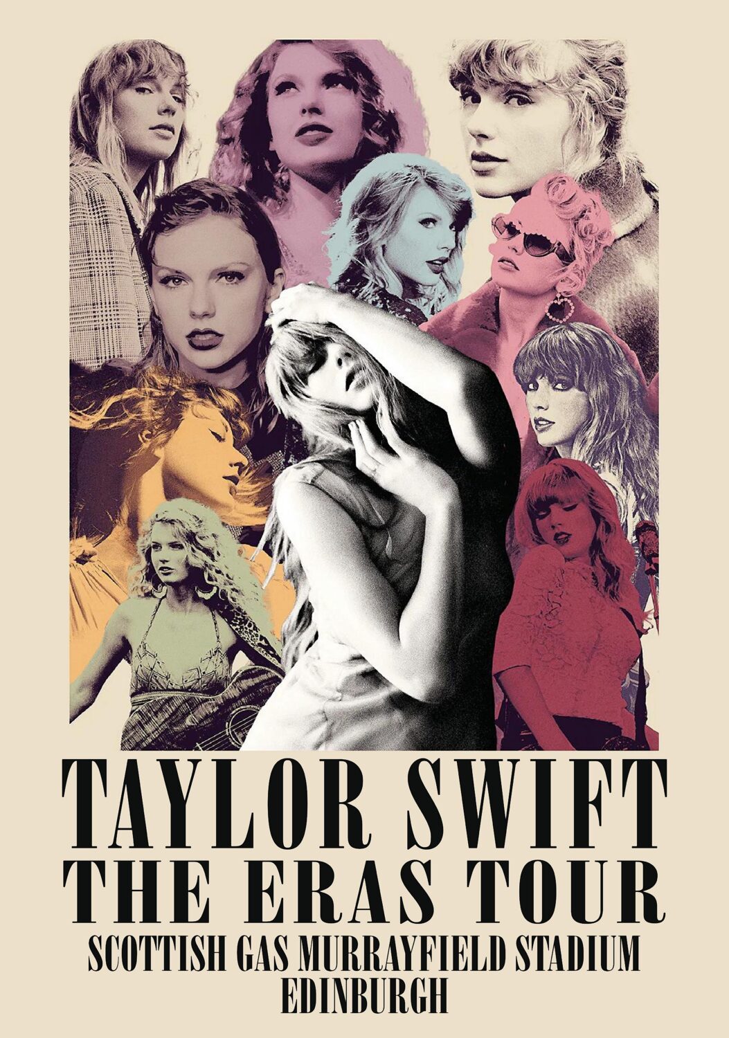 TAYLOR SWIFT The Eras Tour 2024 EDINBURGH Poster