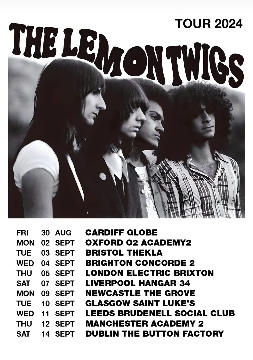 THE LEMON TWIGS A Dream Is All We Know 2024 UK Tour Poster