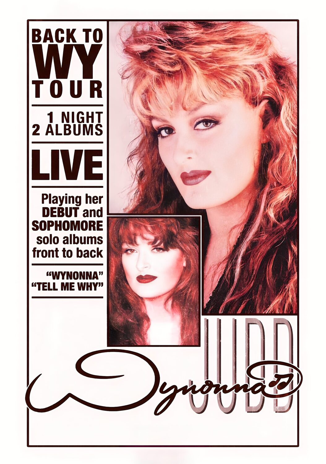 WYNONNA JUDD Back To Wy 2024 Tour Poster