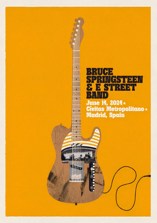 BRUCE SPRINGSTEEN & E Street Band 2024 World Tour: MADRID Cívitas Metropolitano 14 June 2024 Poster Print