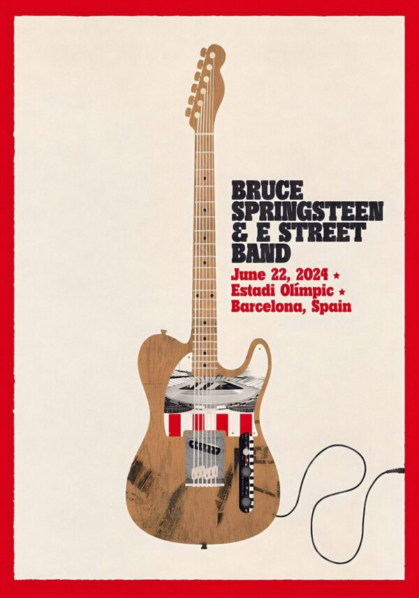 BRUCE SPRINGSTEEN & E Street Band 2024 World Tour: BARCELONA Estadi Olímpic 22 June 2024 Poster Print