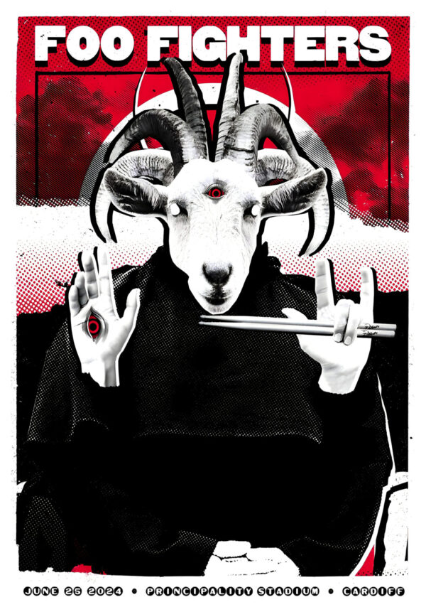 FOO FIGHTERS But Here We Are UK Tour: CARDIFF Principality Stadium - 25 June 2024 Poster Print