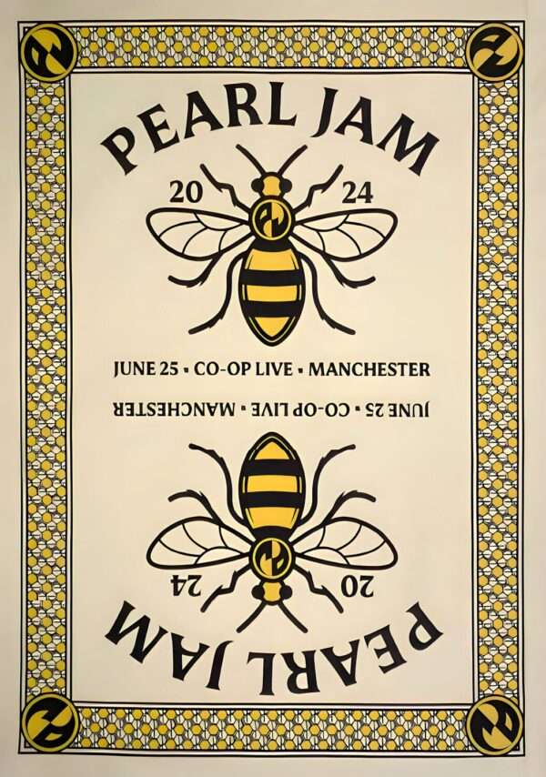 PEARL JAM Dark Matter UK Tour: MANCHESTER Co-Op Live - 25 June 2024 Poster Print