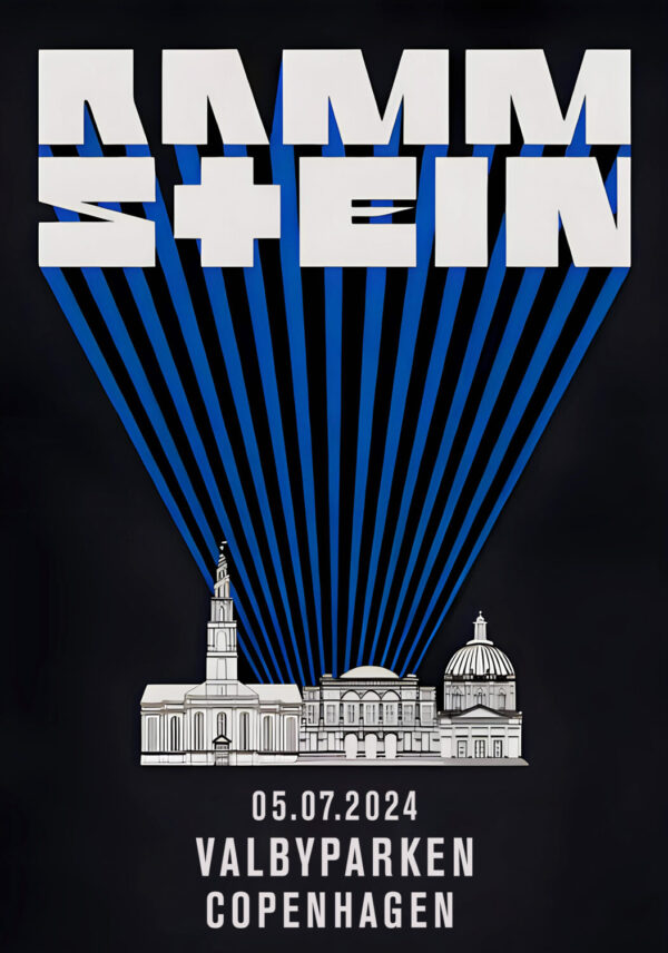 RAMMSTEIN Europe Stadium Tour 2024: COPENHAGEN, Valbyparken Poster Print