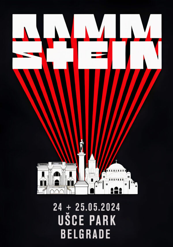 RAMMSTEIN Europe Stadium Tour 2024: BELGRADE, Ušće Park Poster Print