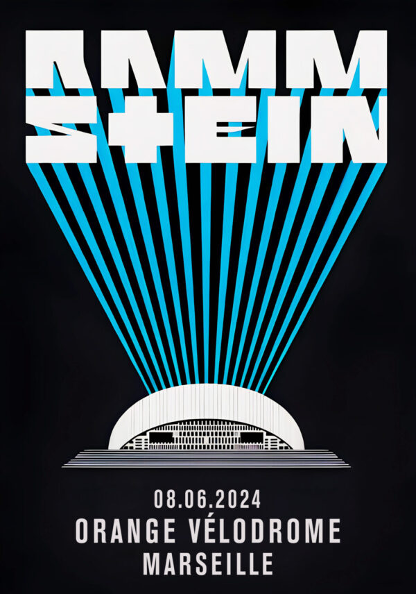RAMMSTEIN Europe Stadium Tour 2024: MARSEILLE, Orange Vélodrome Poster Print
