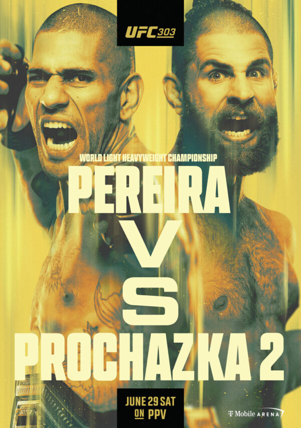 UFC 303 Alex Pereira vs. Jiří Procházka 2 2024 Fight MMA Poster Print