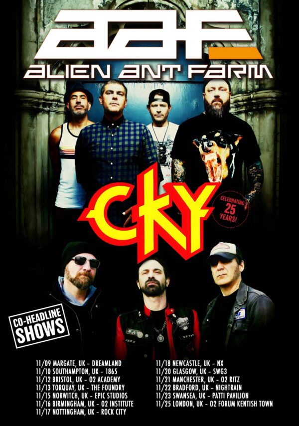 ALIEN ANT FARM - CKY 25th Anniversary Tour 2024 UK Tour Poster
