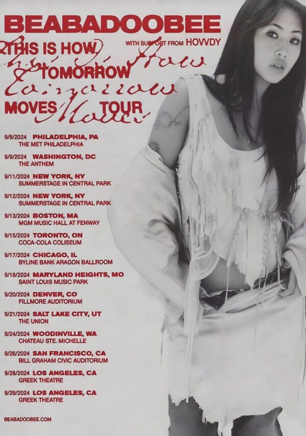 BEABADOOBEE This Is How Tomorrow Moves 2024 North American Tour Poster