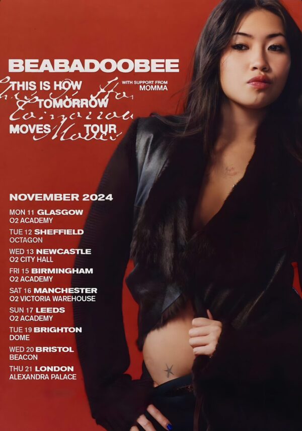 BEABADOOBEE This Is How Tomorrow Moves 2024 UK Tour Poster