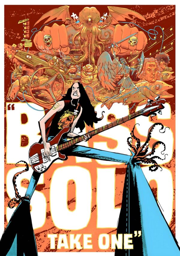 CLIFF BURTON Metallica "Bass Solo Take One" Poster
