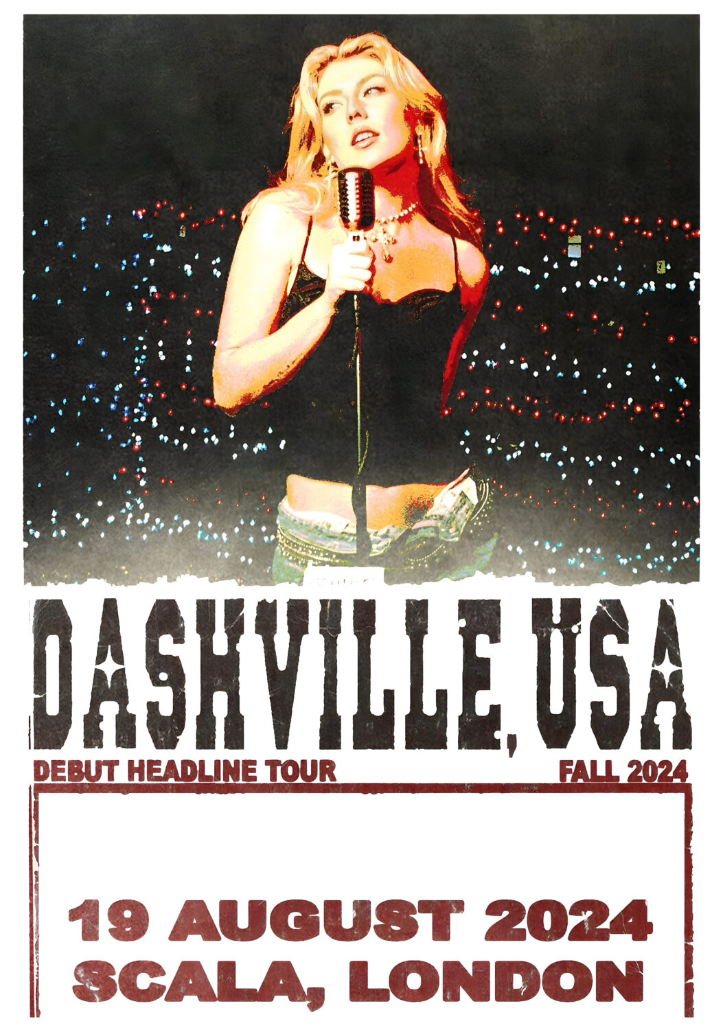 DASHA (singer) Dashville, USA 2024 UK Tour: LONDON Scala Poster