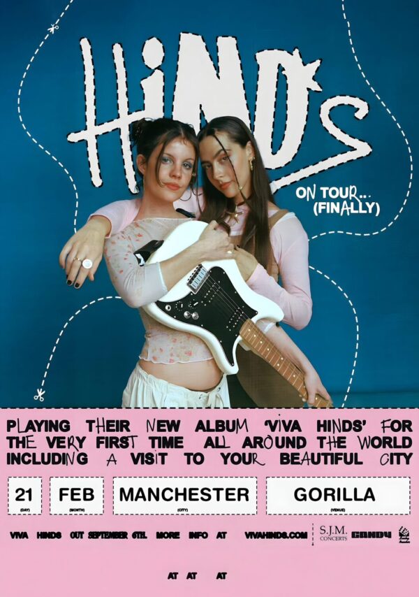 HINDS (band) Viva Hinds 2025 UK Tour: MANCHESTER Poster