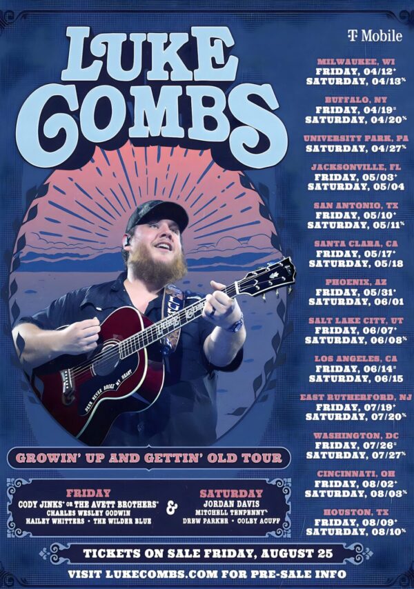 LUKE COMBS 2024 North America Tour Poster
