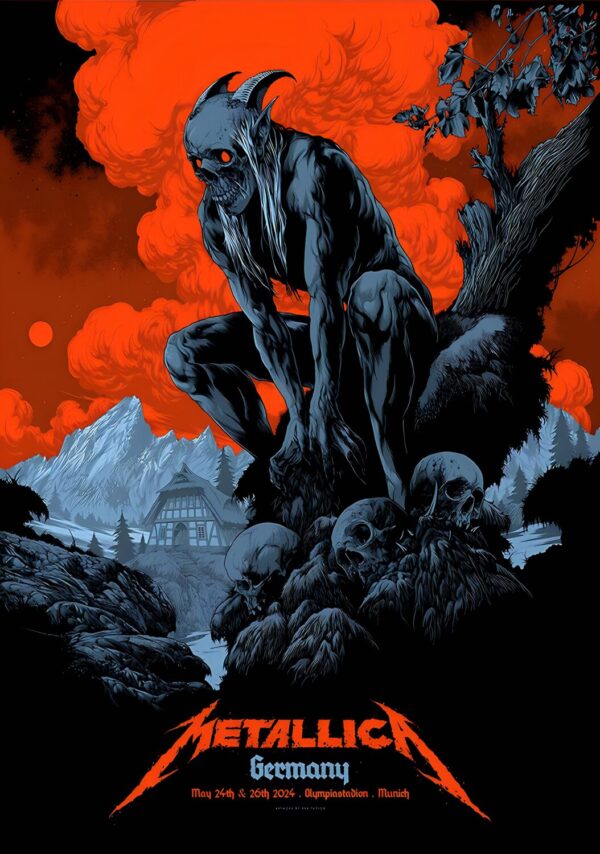 METALLICA 2024 Europe Tour: GERMANY Munich Poster