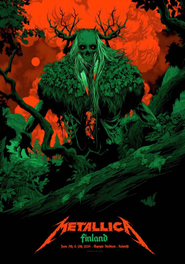 METALLICA 72 2024 Europe Tour: FINLAND Helsinki Poster