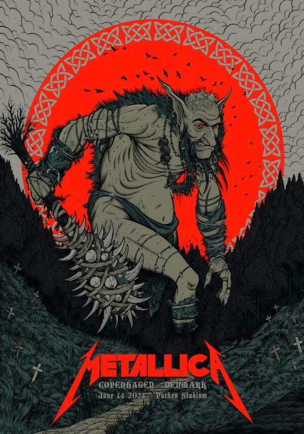 METALLICA 72 DENMARK 14 June 2024 Poster