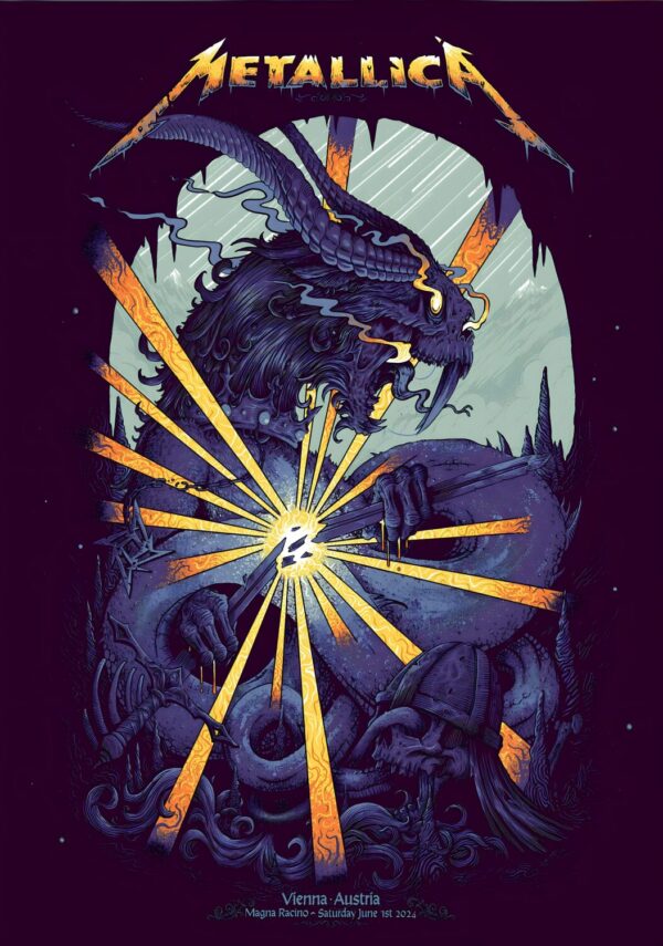 METALLICA 2024 Europe Tour AUSTRIA 1st June 2024 Poster