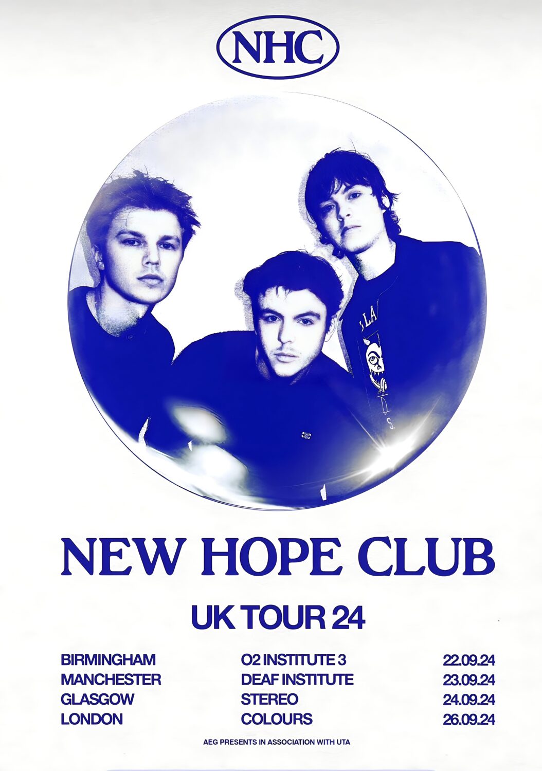 NEW HOPE CLUB Getting Better 2024 UK Tour Poster