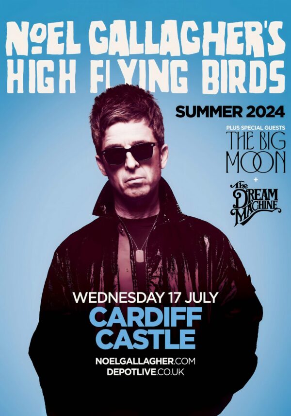 NOEL GALLAGHER'S HIGH FLYING BIRDS Council Skies Summer 2024 Tour: CARDIFF Castle - 17 July 2024 Poster Print