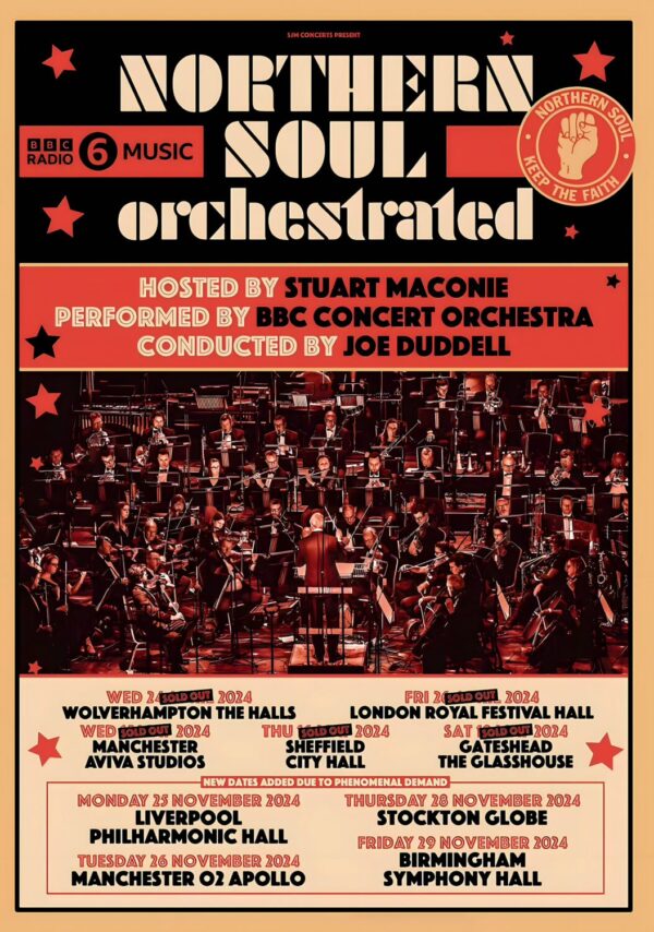 NORTHERN SOUL Orchestrated 2024 UK Tour Poster