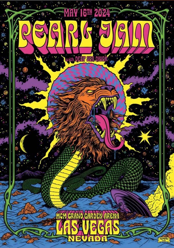 PEARL JAM Dark Matter 2024 Tour: LAS VEGAS MGM Grand Garden Arena - 16 May 2024 Poster