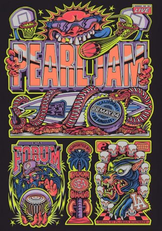 PEARL JAM Dark Matter 2024 Tour LOS ANGELES Poster pearl-jam-dark-matter-2024-tour-los-angeles-poster