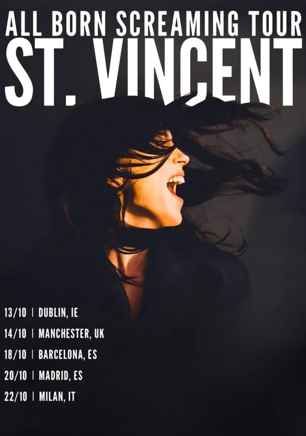 ST. VINCENT All Born Screaming 2024 UK & Europe Tour Poster