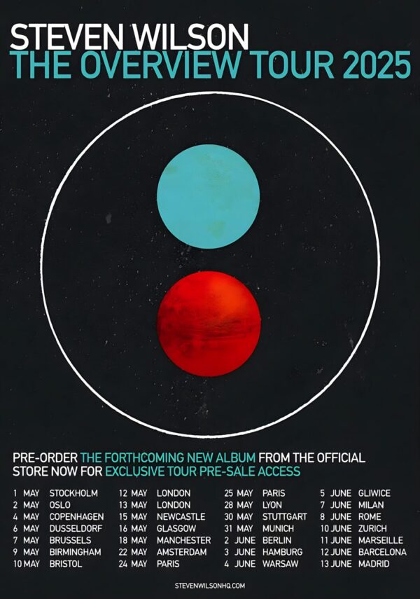 STEVEN WILSON The Overview 2025 UK & Europe Tour Poster