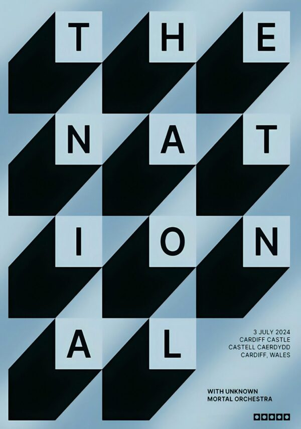 THE NATIONAL (band) Laugh Track 2024 UK Tour: CARDIFF Castle Poster Print