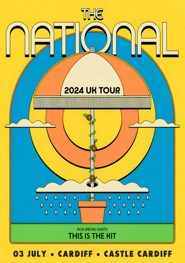 THE NATIONAL (band) Laugh Track 2024 UK Tour: CARDIFF Castle Poster Print