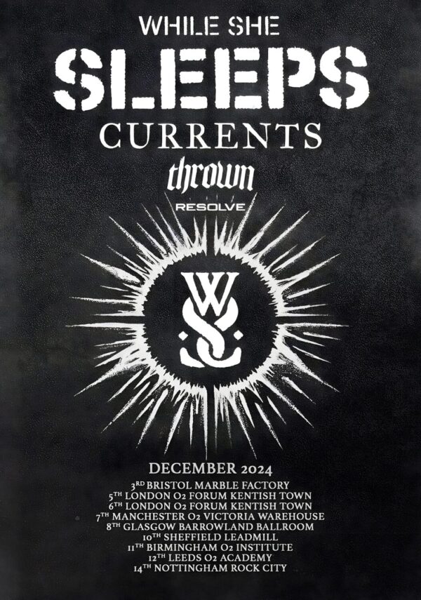 WHILE SHE SLEEPS Self Hell 2024 UK Tour Poster