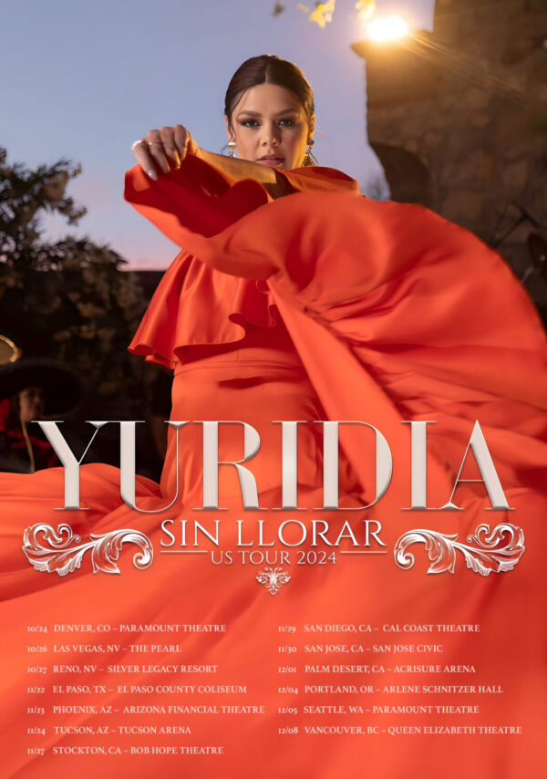 YURIDIA (singer) Sin Llorar 2024 North America Tour Poster