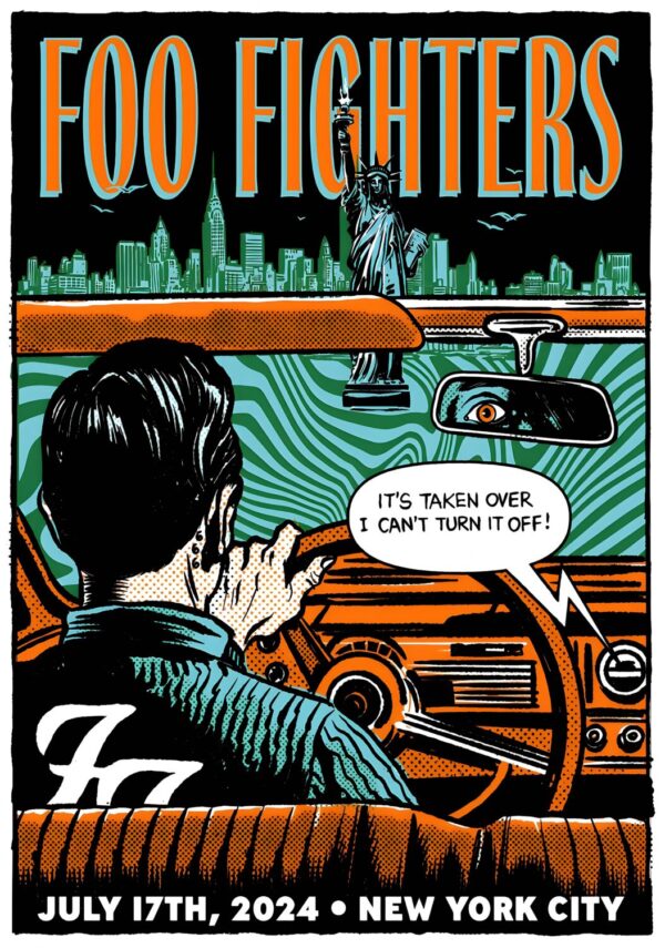 FOO FIGHTERS But Here We Are Tour: NEW YORK Citi Field - 17 July 2024 Poster Print