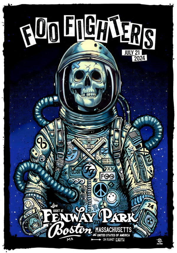 FOO FIGHTERS But Here We Are Tour: BOSTON Fenway Park - 21 July 2024 Poster Print